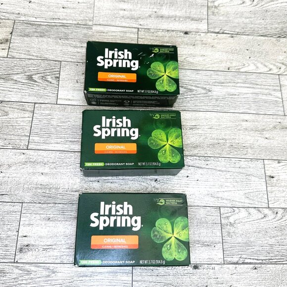 Irish Spring Original 12H FRESH Deodorant Soap, Set of 3 - Picture 1 of 4
